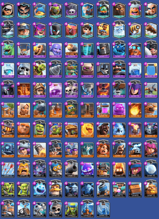 [KT13] | Level 40 | 5336 Trophies | Arena 15 | 107/125 Cards | 3774 Wins | BS Lv.114 | 1 Max | 20 Legendary | 30 Epic | Full Access