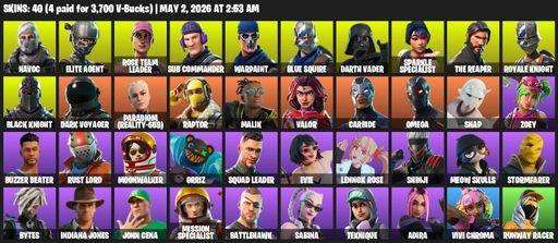 [PC/XBOX] | 40 skins | Take The L | Floss | OG STW | Black Knight | Sparkle Specialist | Royale Knight | The Reaper | Elite Agent | Blue Squire | Full Access