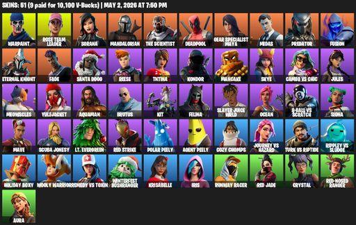 [PC/PSN/XBOX] | 51 skins | 800 V-bucks | OG STW | Warpaint | Rose Team Leader | Sorana | Mandalorian | The Scientist | Deadpool | Gear Specialist Maya | Full Access