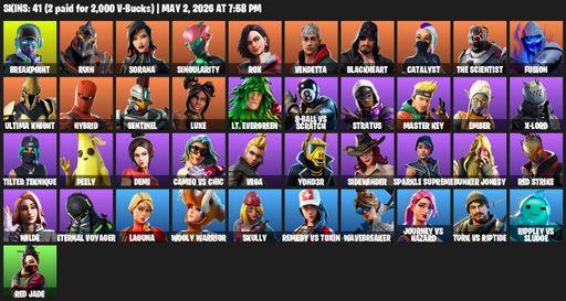 [PC/PSN/XBOX] | 41 skins | Breakpoint | Ruin | Sorana | Singularity | Rox | Vendetta | Blackheart | Catalyst | The Scientist | Fusion | Ultima Knight | Full Access