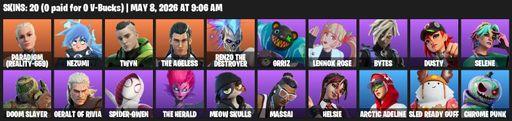 [PC/PSN] | 20 skins | Paradigm (Reality-659) | Nezumi | Twyn | The Ageless | Renzo the Destroyer | Grriz | Lennox Rose | Bytes | Dusty | Selene | Full Access