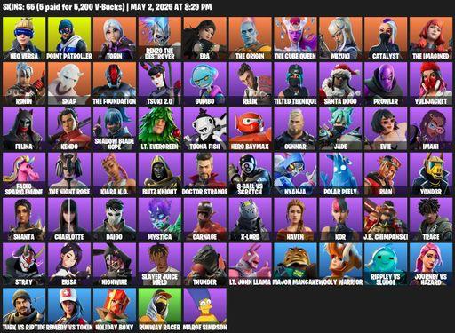 [PC/XBOX] | 65 skins | Neo Versa | Point Patroller | Torin | Renzo the Destroyer | Era | The Origin | The Cube Queen | Mizuki | Catalyst | Full Access