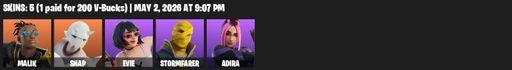 [PC/PSN] | 5 skins | 1050 V-bucks | Malik | Snap | Evie | Stormfarer | Adira | Pairing Blades | The King's Oath | Dragon Rune Lance | Raider's Relics | Full Access