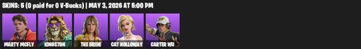 [PC/PSN/XBOX] | 5 skins | Marty McFly | Kingston | The Bride | Cat Holloway | Carter Wu | Clang & Basher | Claw-chucks | Forté Award | Full Access
