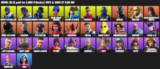 [PC/PSN/XBOX] | 32 skins | Take The L | Omega | Point Patroller | Blue Striker | Carbon Commando | Blue Team Leader | Cloud Striker | Prodigy | Full Access