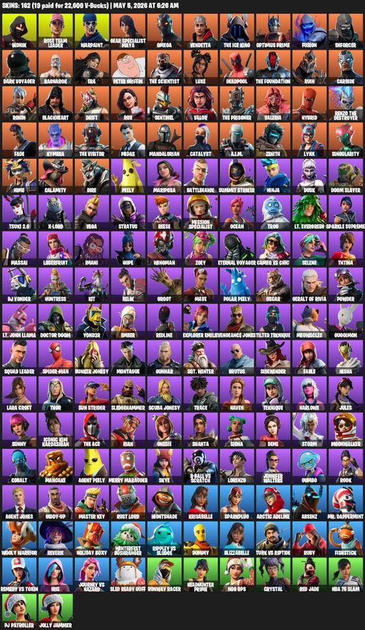 [PC/PSN] | 162 skins | Take The L | OG STW | IKONIK | Omega | Lara Croft | Rose Team Leader | Warpaint | Gear Specialist Maya | Vendetta | Full Access