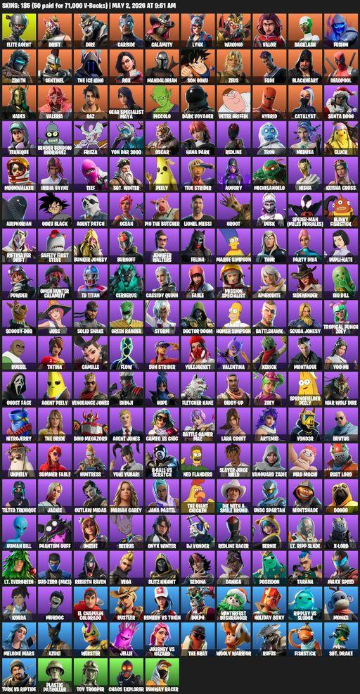 [PC/PSN/XBOX] | 185 skins | Take The L | Elite Agent | Lara Croft | Drift | Dire | Carbide | Calamity | Lynx | Wukong | Valor | Backlash | Fusion | Full Access