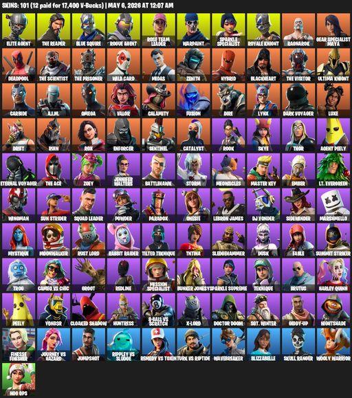 [PC/PSN/XBOX] | 101 skins | Floss | Take The L | OG STW | Sparkle Specialist | Royale Knight | The Reaper | Elite Agent | Blue Squire | Omega | Full Access