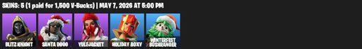 [PC/PSN/XBOX] | 5 skins | Blitz Knight | Santa Dogg | Yulejacket | Holiday Boxy | Winterfest Bushranger | The Ashglow Blade | Synchronous Sai | Full Access