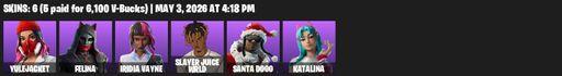 [PC/PSN] | 6 skins | Yulejacket | Felina | Iridia Vayne | Slayer Juice WRLD | Santa Dogg | Katalina | Catwoman's Grappling Claw | Full Access