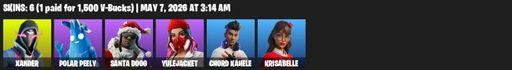 [PC/PSN/XBOX] | 6 skins | Xander | Polar Peely | Santa Dogg | Yulejacket | Chord Kahele | Krisabelle | Blade of the Waning Moon | Snowplower | Full Access