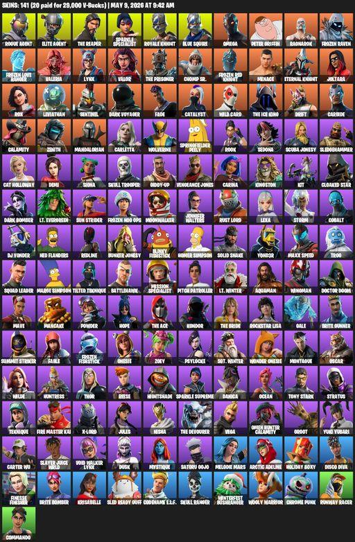 [PC/PSN] | 141 skins | Merry Mint Axe | Take The L | Floss | Sparkle Specialist | Royale Knight | The Reaper | Elite Agent | Blue Squire | Omega | Full Access