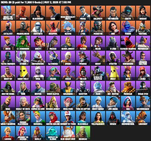 [PC/PSN/XBOX] | 86 skins | Renzo the Destroyer | Hybrid | Blackheart | Fade | Gear Specialist Maya | Midas | Calamity | The Ageless | Zenith | Sorana | Full Access