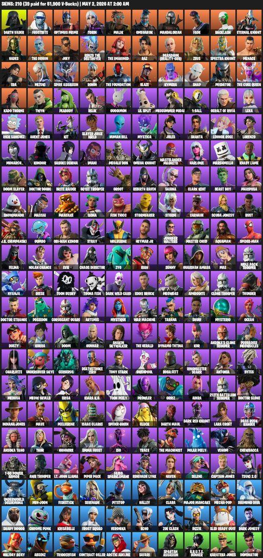 [PC/PSN] | 210 skins | Lara Croft | Darth Vader | Frostbite | Optimus Prime | Torin | Malik | Omegarok | Mandalorian | Fade | Backlash | Full Access