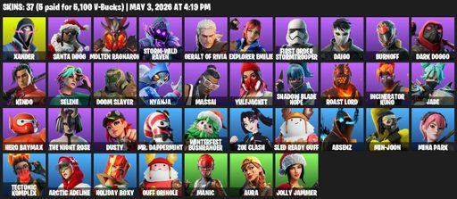 [PC/PSN/XBOX] | 37 skins | Xander | Santa Dogg | Molten Ragnarok | Storm-Wild Raven | Geralt of Rivia | Explorer Emilie | First Order Stormtrooper | Full Access