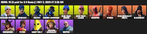 [PC/PSN/XBOX] | 15 skins | OG STW | Blizzard Bomber | Warpaint | Trilogy | Carbon Commando | Blue Team Leader | Rose Team Leader | Deadpool | Hybrid | Full Access