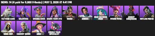 [PC/PSN] | 14 skins | Fletcher Kane | Valentina | Sparkle Diva | Raven Team Syd | Bones | Rubius | Neko Hatsune Miku | Power Punk | Knight Conqueror | Full Access