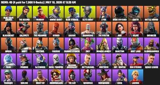 [PC/PSN/XBOX] | 49 skins | Take The L | The Reaper | Elite Agent | Omega | Blue Team Leader | Prodigy | Rogue Agent | Blue Striker | Lynx | Full Access
