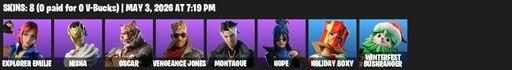 [PC/PSN/XBOX] | 8 skins | Explorer Emilie | Nisha | Oscar | Vengeance Jones | Montague | Hope | Holiday Boxy | Winterfest Bushranger | Stun Knife | Full Access