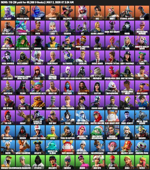 [PC/PSN/XBOX] | 110 skins | Leviathan Axe | Galaxy | Lara Croft | Mandalorian | Fusion | Menace | Calamity | Vi | Raz | Drift | Eternal Knight | Fade | Full Access