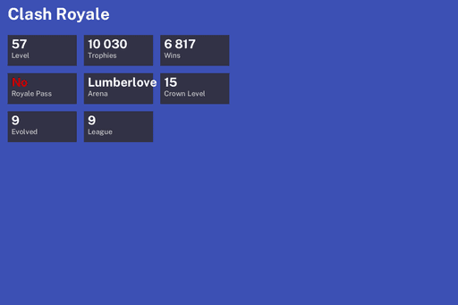 [KT15] | Level 57 | 10030 Trophies | Lumberlove Cabin | 6817 Wins | 9 Evol. | BS Lv.154 | Full Access