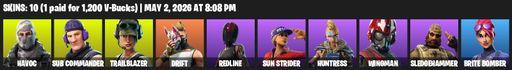 [PC/PSN/XBOX] | 10 skins | Havoc | Sub Commander | Trailblazer | Drift | Redline | Sun Strider | Huntress | Wingman | Sledgehammer | Brite Bomber | Full Access