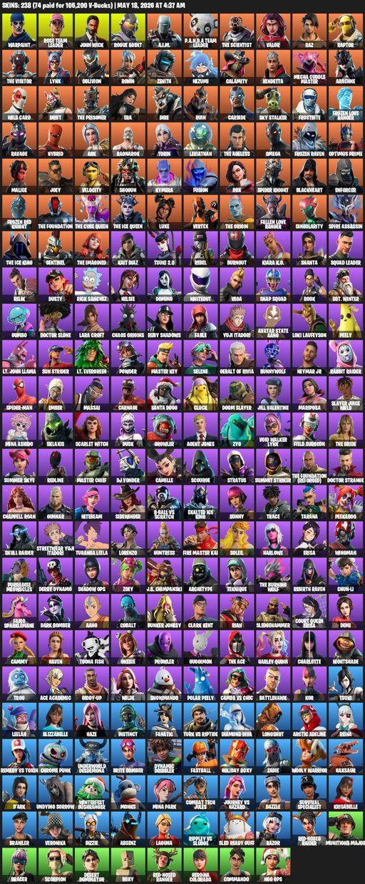 [PC/PSN] | 238 skins | OG STW | Omega | Lara Croft | Warpaint | Rose Team Leader | John Wick | Rogue Agent | A.I.M. | P.A.N.D.A Team Leader | Full Access