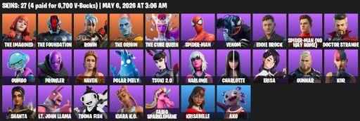 [PC/PSN/XBOX] | 27 skins | The Imagined | The Foundation | Ronin | The Origin | The Cube Queen | Spider-Man | Venom | Eddie Brock | Full Access