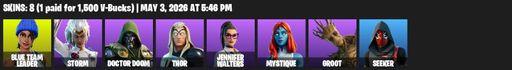 [PC/PSN/XBOX] | 8 skins | Blue Team Leader | Storm | Doctor Doom | Thor | Jennifer Walters | Mystique | Groot | Seeker | Groot's Sap Axes | Full Access