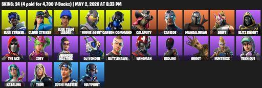 [PC/PSN/XBOX] | 24 skins | Blue Striker | Cloud Striker | Blue Team Leader | Rogue Agent | Carbon Commando | Calamity | Carbide | Mandalorian | Drift | Full Access