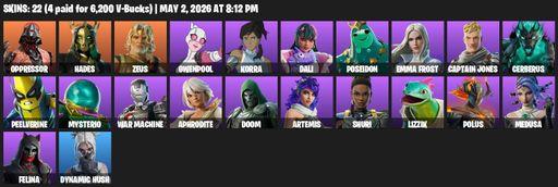 [PC/PSN/XBOX] | 22 skins | Oppressor | Hades | Zeus | Gwenpool | Korra | Dali | Poseidon | Emma Frost | Captain Jones | Cerberus | Peelverine | Full Access