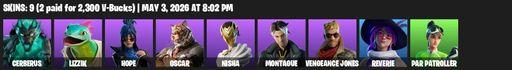 [PC/PSN/XBOX] | 9 skins | Cerberus | Lizzik | Hope | Oscar | Nisha | Montague | Vengeance Jones | Reverie | Par Patroller | The Destroyer's Destroyer | Full Access
