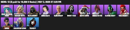 [PC/PSN/XBOX] | 13 skins | Neko Hatsune Miku | Haylee Skye | Blitz Knight | Dupli-Kate | Slim Shady | Ghost Face | Santa Dogg | Iridia Vayne | Full Access