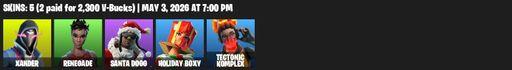 [PC/PSN/XBOX] | 5 skins | Xander | Renegade | Santa Dogg | Holiday Boxy | Tectonic Komplex | Sulfuric Street Shine | Sigil of the Empire | Full Access