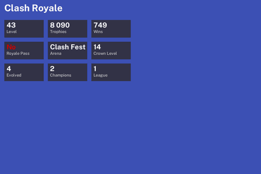 [KT14] | Level 43 | 8090 Trophies | Clash Fest | 749 Wins | 4 Evol. | 2 Champ. | BS Lv.86 | Full Access