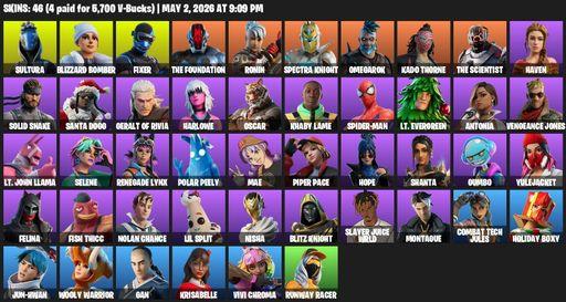 [PC/XBOX] | 46 skins | Reaper Axe | Sultura | Blizzard Bomber | Fixer | The Foundation | Ronin | Spectra Knight | Omegarok | Kado Thorne | Full Access