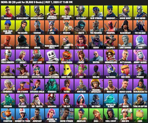 [PC/PSN/XBOX] | 80 skins | Take The L | Floss | OG STW | Black Knight | Sparkle Specialist | Royale Knight | The Reaper | Elite Agent | Blue Squire | Full Access