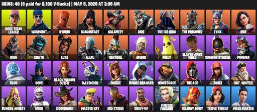 [PC/PSN/XBOX] | 40 skins | OG STW | Rose Team Leader | Warpaint | Hybrid | Blackheart | Calamity | Dire | The Ice King | The Prisoner | Lynx | Rox | Full Access
