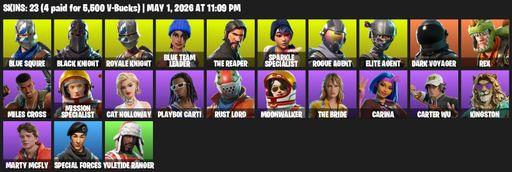 [PC/PSN/XBOX] | 23 skins | Take The L | Floss | Black Knight | Sparkle Specialist | Royale Knight | The Reaper | Elite Agent | Blue Squire | Full Access