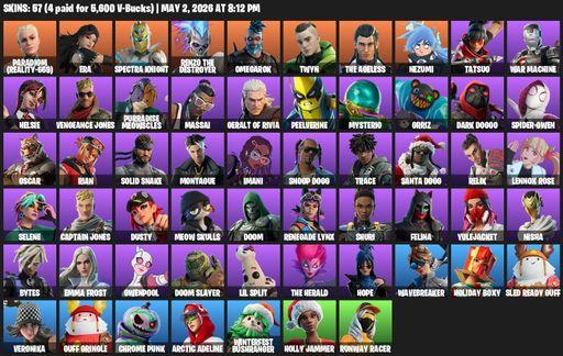 [PC/PSN/XBOX] | 57 skins | Paradigm (Reality-659) | Era | Spectra Knight | Renzo the Destroyer | Omegarok | Twyn | The Ageless | Nezumi | Tatsuo | Full Access