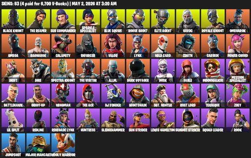 [PC/PSN] | 53 skins | Floss | Take The L | Black Knight | Sparkle Specialist | Royale Knight | The Reaper | Elite Agent | Blue Squire | Omega | Full Access