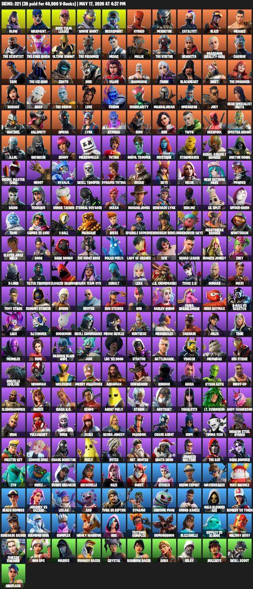 [PC/PSN] | 221 skins | OG STW | Renegade Raider | Omega | Glow | Warpaint | Rose Team Leader | Rogue Agent | Breakpoint | Hybrid | Predator | Catalyst | Full Access