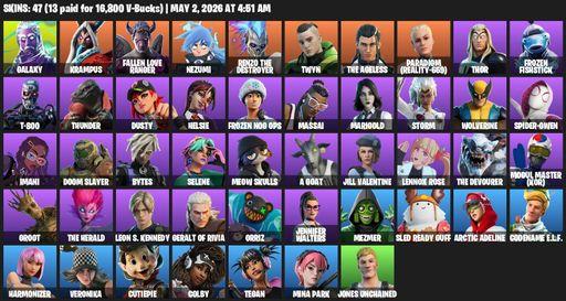 [PC/PSN/XBOX] | 47 skins | Galaxy | Krampus | Fallen Love Ranger | Nezumi | Renzo the Destroyer | Twyn | The Ageless | Paradigm (Reality-659) | Thor | Full Access