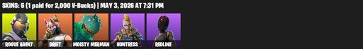 [PC/PSN] | 5 skins | Rogue Agent | Drift | Moisty Merman | Huntress | Redline | Rift Edge | Slam Dunk | Lug Axe | Balloon Axe | Default Pickaxe | Full Access