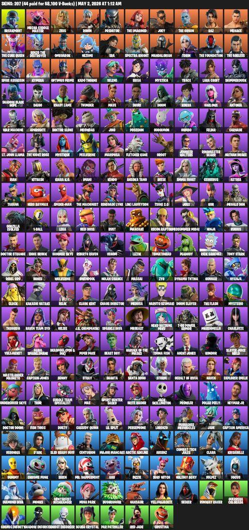 [PC/PSN/XBOX] | 207 skins | Lara Croft | Breakpoint | Mecha Cuddle Master | Zeus | Ronin | Predator | The Imagined | Joey | The Origin | Raz | Menace | Full Access