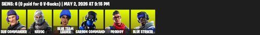 [PC/XBOX] | 6 skins | Sub Commander | Havoc | Blue Team Leader | Carbon Commando | Prodigy | Blue Striker | Instigator | Nanner Bashers | Full Access