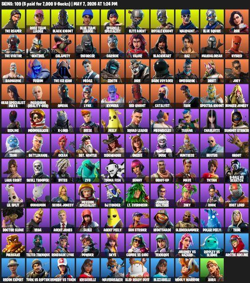 [PC/XBOX] | 109 skins | 850 V-bucks | Take The L | Floss | OG STW | Black Knight | Sparkle Specialist | Royale Knight | The Reaper | Elite Agent | Full Access