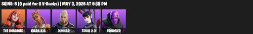 [PC/PSN/XBOX] | 5 skins | 750 V-bucks | The Imagined | Kiara K.O. | Gunnar | Tsuki 2.0 | Prowler | Omni Sword | Guardian Daggers | Cubic Scepter | Full Access