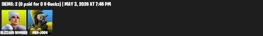 [PC/XBOX] | 2 skins | Blizzard Bomber | Min-joon | Tactical Geoms | Default Pickaxe | Full Access