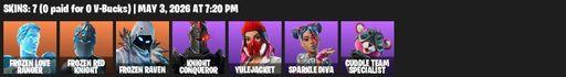 [PC/PSN/XBOX] | 7 skins | Frozen Love Ranger | Frozen Red Knight | Frozen Raven | Knight Conqueror | Yulejacket | Sparkle Diva | Full Access